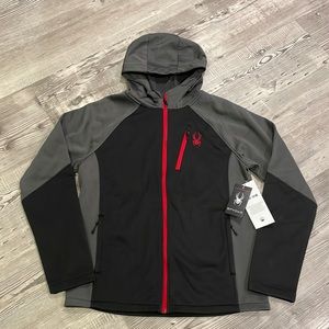 Black & Gray Spyder Mendoza Full Zip Jacket